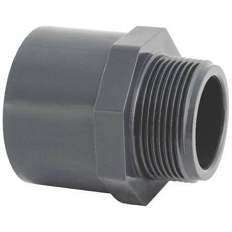 Embout fileté, mâle PVC pression M1/2'' - F20/M25