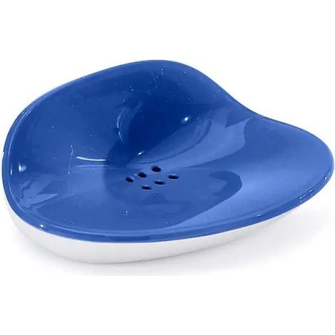 Gedy Porta Sapone Moby Bianco-Blue Resina 5,5x15x12 Cm