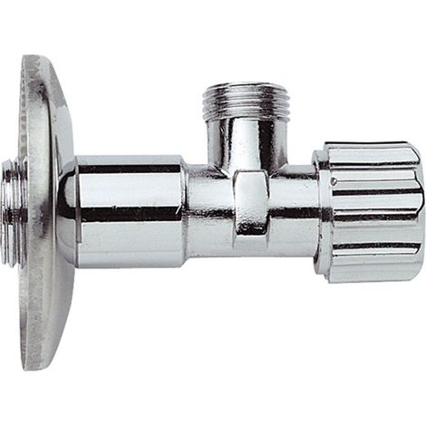 Rubinetto sottolavabo 1/2x1/2 con rosetta inclusa (1/3)
