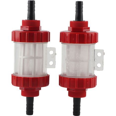 Inline mesh filter, pump filter with G1/2 irrigation connector, 5.3 x 3.0 inch clear plastic water filter for pesticide accessories (1/5)