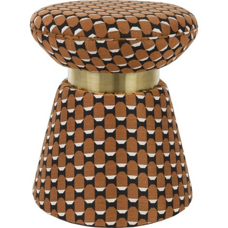 Tabouret design, Tabouret design 45 cm PIN Marron en Metal, BOITE A DESIGN (1/4)