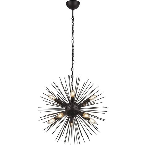 Searchlight SPUTNIK - Luminaire suspendu sphérique à 10 ampoules, noir (1/3)