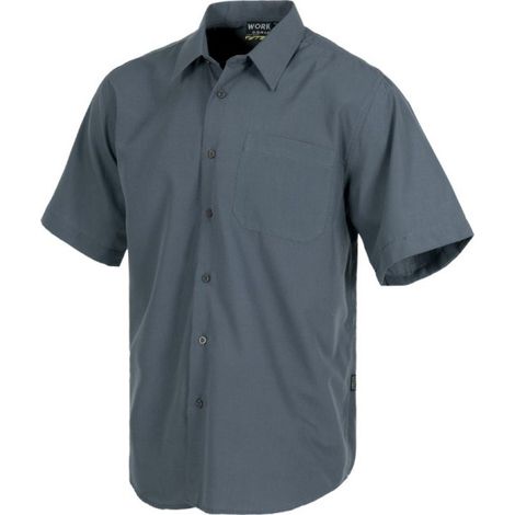 Camisa industrial manga corta WORKTEAM B8100 con costuras reforzadas 38 Gris