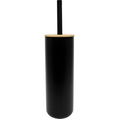 Brosse WC bambou Noir 9x37 cm (1/3)
