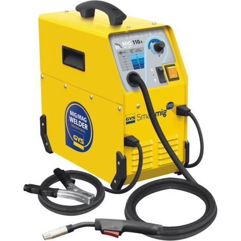GYS – Poste à souder MIG/MAG 110A sans gaz – Soudage léger pour tôles acier – Réglage automatique de puissance – Torche 2,2m incluse (1/5)