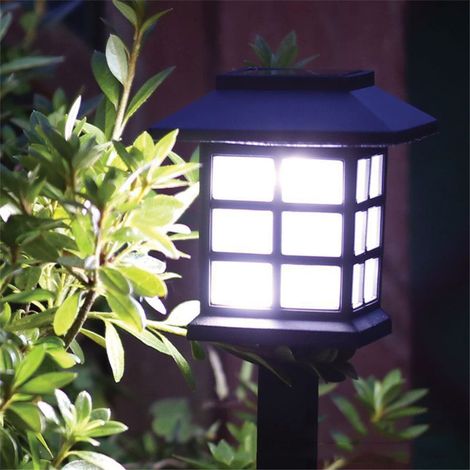 Solar LED Patio Lights - Dusk Till Dawn - Warm White - 38x8.8 cm - Weatherproof Plastic - Outdoor Garden Walkway Lighting - 2 Pack (1/5)