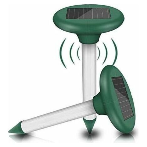 Répulsif Taupe Solaire à UltrasonLot de 2, Solaire Souris Repeller, Anti Repousser Taupes Serpents - Pelouse, Ferme(Green)-Fei Yu (1/5)