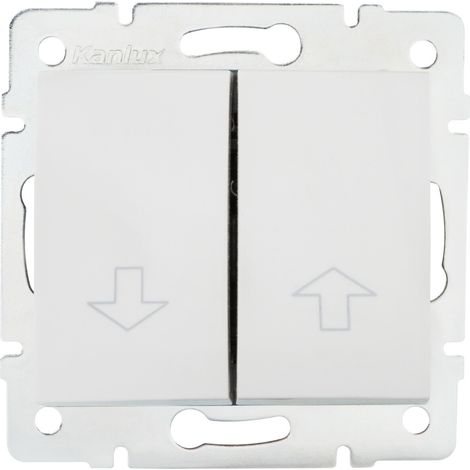 Interruttore di persiane - 2 leve - Infisso - Bianco - 71x71mm - 250V (1/2)