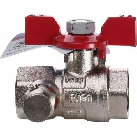 Vanne à sphère PN30 SENA ACS Manette Papillon rouge Femelle/Femelle 3/4" (20/27) A PURGE - Arco (1/3)