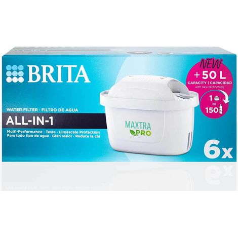 Filtro acqua Brita Maxtra Pro trasparente confezione 6