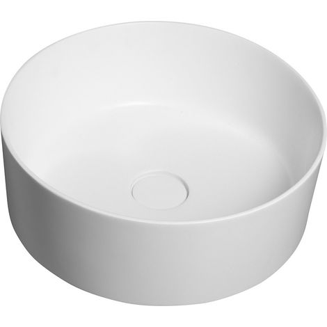 Sapho Thin - Vasque à poser, diamètre 38 cm, sans trop-plein, blanc mat WN548 (1/4)