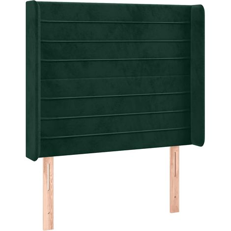 Maison Exclusive - Testiera ad Orecchio Verde Scuro 103x16x118/128cm in Velluto (1/5)