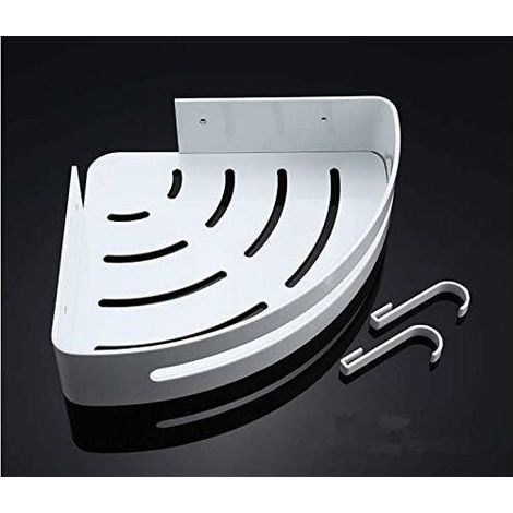 VURAHOME - Étagère de Douche sans perçage, en Aluminium avec Crochets (Niveau Unique) (1/4)