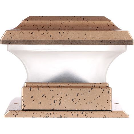 Le poteau de clture d'énergie solaire allume la lumière chaude extérieure imperméable de lampe de pilier de jardin de paysage de jardin (1/5)
