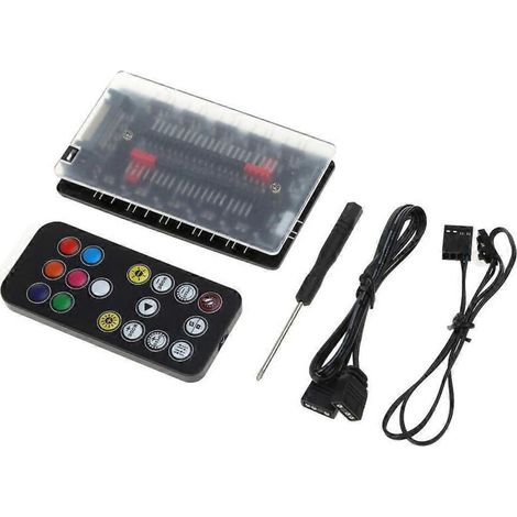 Hub PWM multivoies avec contrôle de température ARGB 3 broches 5 V pour ventilateurs de bureau