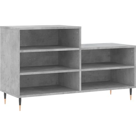 Maison Exclusive - Scarpiera Grigio Cemento 102x36x60 cm in Legno Multistrato