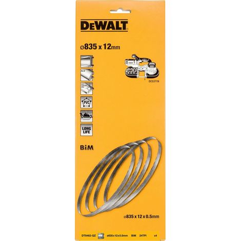 DEWALT DT8462 (pkt of 4) Bandsaw blades 835mm x 12mm x 24tpi