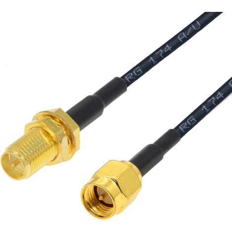 Cavo pigtail con connettore SMA / presa SMA-RP RG174 50 cm
