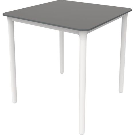 Mesa cuadrada exterior 70x70 blanco - gris oscuro MARSELLA garbar