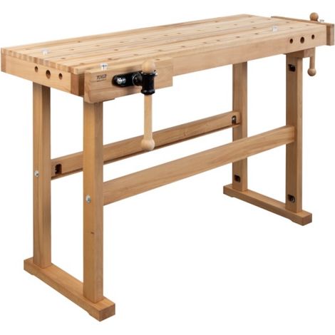 AUTRES Établi - STARTER - hêtre massif 1470 x 630 x 860 mm - 2 presses - perçage 19 mm