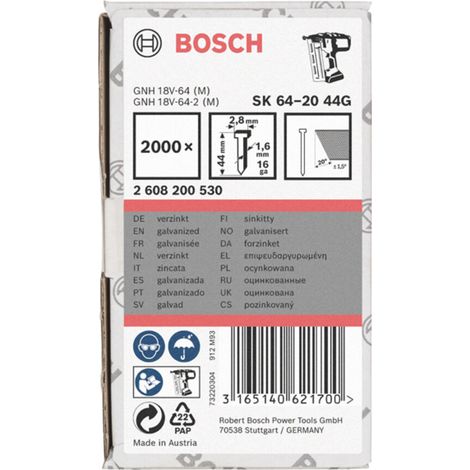 Bosch Senkkopf-Stift SK64 20G, 44 mm verzinkt - 2608200530