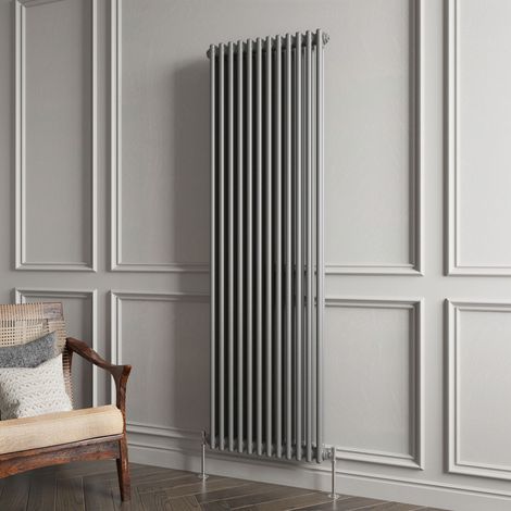 Biubiubath Traditional Cast Iron Style Radiator Vertical 2 Column Anthracite 1800x560mm