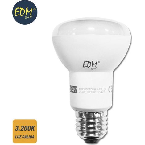 LED-Reflektorlampe R63 E27 7 W 600 lm 3200 K warmes Licht ø6,3 x 10,2 cm EDM