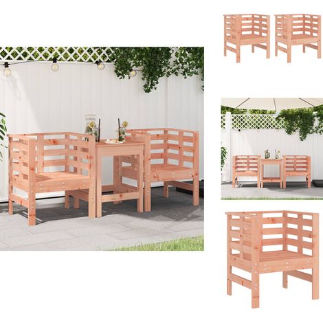 Gartenstühle 2 Stk. 61,5x53x71 cm Massivholz Douglasie - Gartenstühle - Holz Gartenstühle - Outdoor Möbel - Gartengeräte - Terrasse Möbeln (1/5)