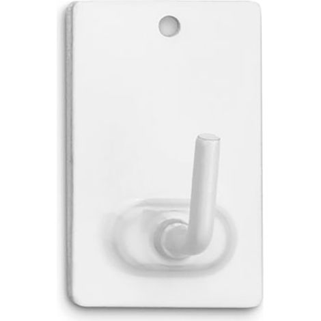 Colgador Adhesivo Acero Inoxidable 41x25x17mm Blanco Inofix