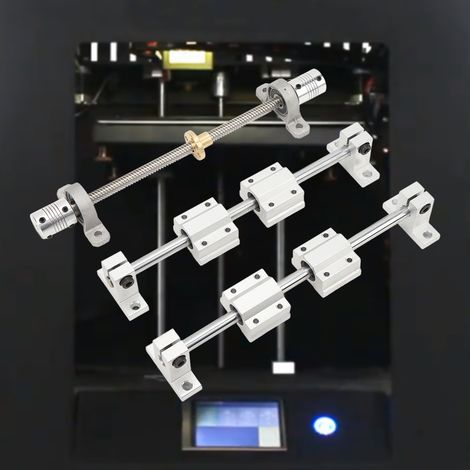 Kit de vis-mère trapézoïdale 8-250 pour imprimante 3D, guide d'axe optique mécanique à mouvement linéaire, palier de support d'arbre (1/5)