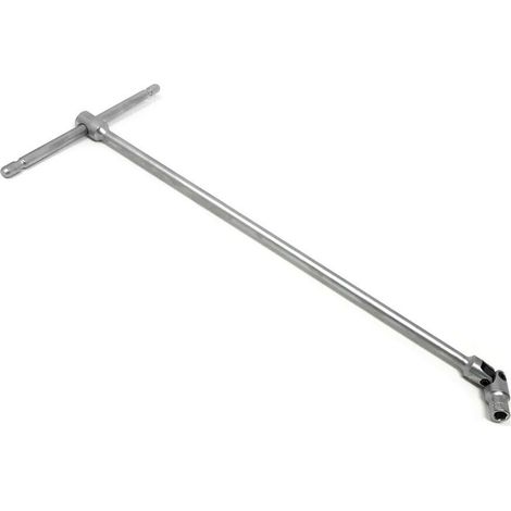 Chiave Bussola 8 Mm Doppio Snodo Testa Snodabile Maniglia A T Lunga 44 Cm (1/2)