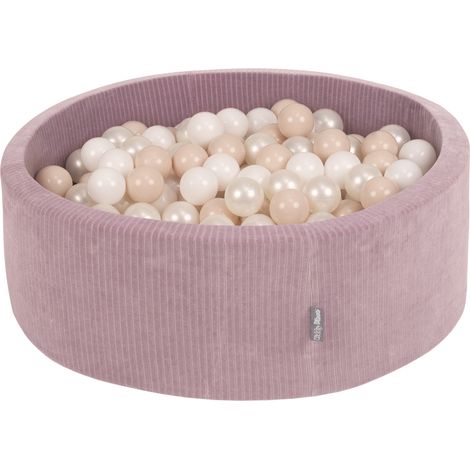 Piscina redonda seca de espuma KiddyMoon con pelotas de 7 cm para juego sensorial y terapia de integración sensorial, cubierta con cremallera, diámetro 90 cm, altura 30 cm. (1/3)