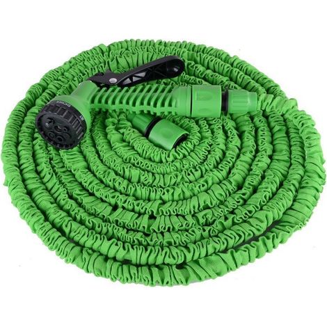 CYRILL – Tuyau d'Arrosage Extensible 15m , Tuyau Arrosage Extensible avec 7 Modes de Pulvérisation , D'Arrosage Flexible , Léger et Facile à Ranger Pour Irrigation , Jardin , Arrosage , Nettoyage (1/5)