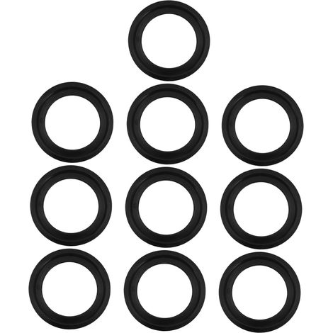 Joint de Toilette de Camping-silicone Noir, 10 Pièces (1/5)