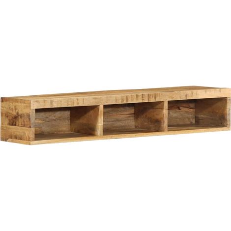 Meuble TV,Banc TV,Armoire TV mural 100x30x19 cm bois massif de manguier brut CFW661764 (1/5)