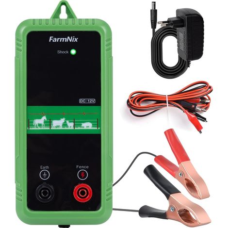 Électrificateur de Clôture 8KM, 1 Joule, 12V, 10KV Sortie (1/5)