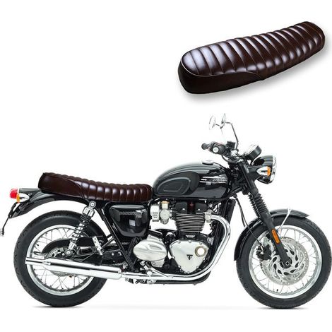 Sella per trasformazione moto Café-Racer + Scrambler Craftride SL4 Flat marrone