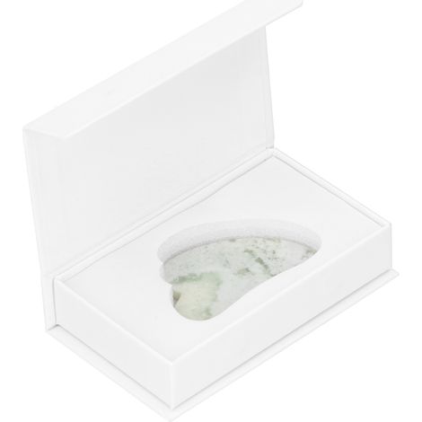 Plaque de Gua Sha en Forme de Cœur en Jade Naturel, Outil de Massage Visage et Corps pour Soins de Beauté (1/5)