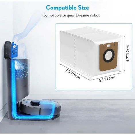 Sac À Poussière - Compatible Dreame D10 Plus D10s Plus - Station De Base Robot Aspirateur - 10 Pièces (1/5)