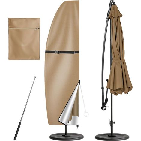 Cantilever Umbrella Cover Oxford, 210D Oxford Waterproof, UV and Weather Resistant, with Storage Bag for Patio, Garden, Outdoor (205×25/57/48cm) (1/5)