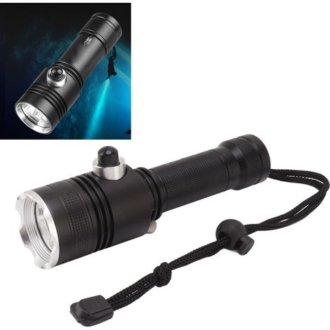Lampe torche sous-marine haute intensité 1000 lm, lampe torche professionnelle étanche longue portée pour la plongée en eaux profondes (1/5)