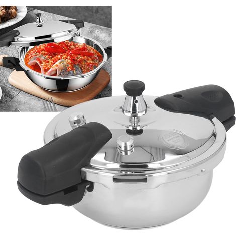 Mini-Schnellkochtopf (18 cm), Edelstahl, gas-/induktionsgeeignet, ideal zum Kochen von Austern und Fischköpfen, Mini-Schnellkochtopf für den Außenbereich (1/5)