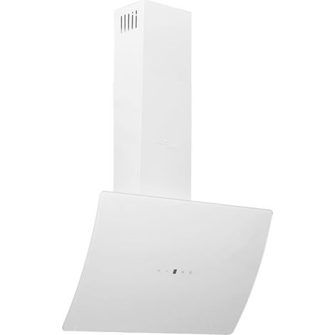 Cappa parete 60 cm acciaio e vetro temperato bianco 020005843
