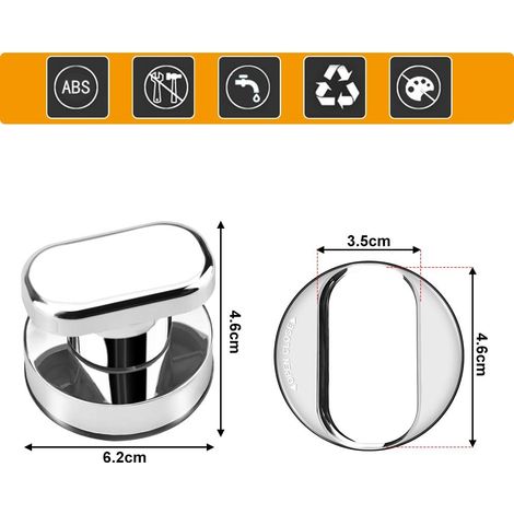 Lot de 2 Poignées de Porte en Verre avec Ventouse Puissante pour Réfrigérateur Armoire Tiroir Mur Carrelage - Poignée Absorbante pour Baignoire Douche Porte de Réfrigérateur Salle de Bain (1/4)