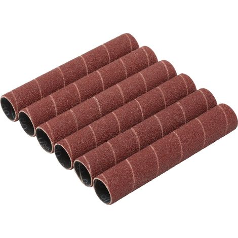 Draper 6-Pack Aluminum Oxide Sanding Sleeves, 19x115mm, Ideal for Grinding and Finishing Applications