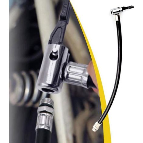Adaptateurs Pneu Universels 2x37.5cm, Raccord Pompe à Air/Compresseur, Voiture/Moto/Vélo, Valve Sécurisée (1/5)