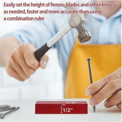 Satz mit 15 Präzisions-Unterlegscheiben aus Aluminiumlegierung zur Höhenverstellung, mit Etui, für Oberfräse und Kreissäge, Holzbearbeitungszubehör.