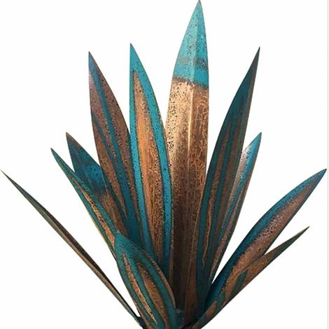 Sculpture Métallique Agave - Décoration Extérieure Jardin Patio - Hauteur 270 mm - Lot DIY à Monter - 9 Feuilles (1/5)