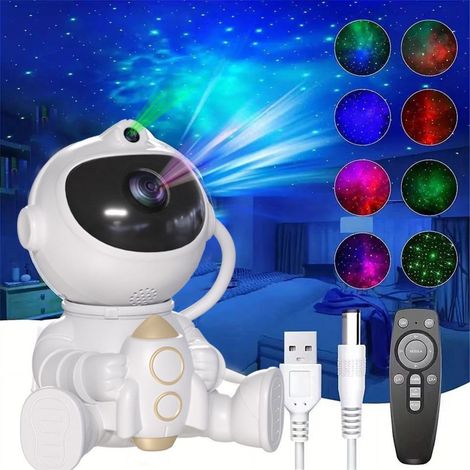 Projecteur Étoiles - Projecteur Galaxie avec 8 Effets Nébuleuse et Télécommande - Rotation 360° - Pour Chambre, Nursery ou Décoration Intérieure - 1 Pièce (1/4)