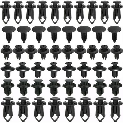 Clips para coche, 190 piezas de clips remache de plástico, sujetadores protectores en varias formas y tamaños, universales para paneles de coche y molduras de puertas.